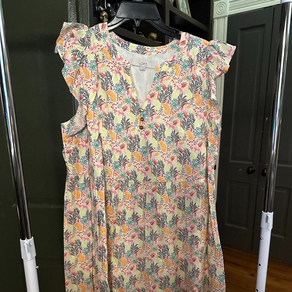 Tropical Safari Print Dress
